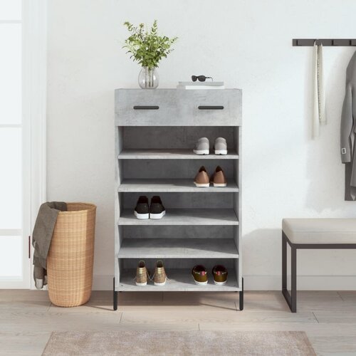 The Living Store Omarica za čevlje betonsko siva 60x35x105 cm inženirski les - Omarica Za Čevlje, (21429209) Slike