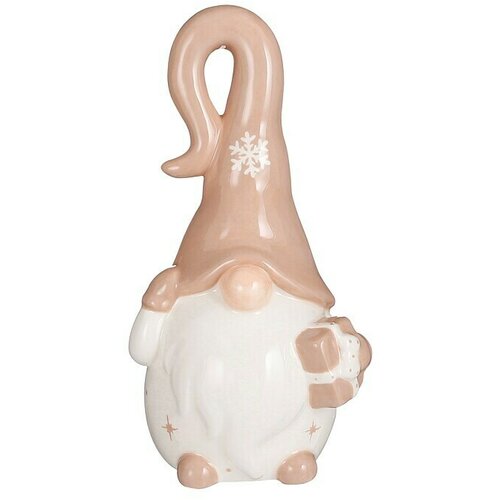  Figura patuljak (D x Š x V: 11 x 9 x 21,5 cm, bijelo - roza, Keramika) Cijene