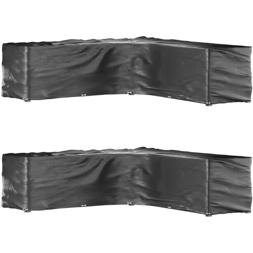 VidaXL Prevleka za pohi&amp;scaron;tvo L oblike 2 kosa 20 obročkov 300x300x90 cm Slike