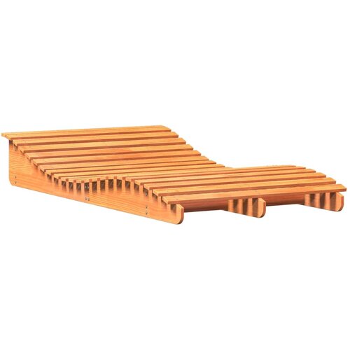 Maison Chic Ležalnik - Sončna ležalnik voščeno rjav 205x110x31,5 cm trdna borovina, (22043002) Cene