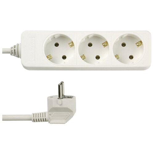 REV Socket line 3-fold 1,4 m white Slike