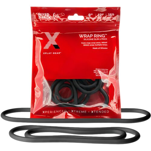 PerfectFIT Slim Wrap - set tankih prstenova za penis - crna (3 komada) Cene