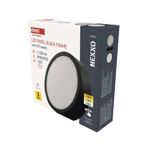  LED svetilo nadometno NEXXO, okroglo, črno, 12,5W, nastavljiva CCT Cene