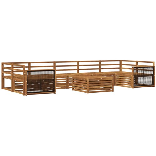 vidaXL Zunanja garnitura za sedenje 8 pcs Naravna Masiven les akacije, (5000270829) Cene