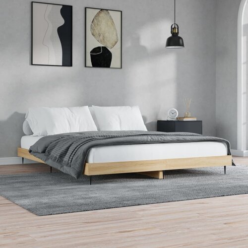 VidaXL Okvir kreveta boja hrasta sonome 120 x 200 cm konstruirano drvo Slike