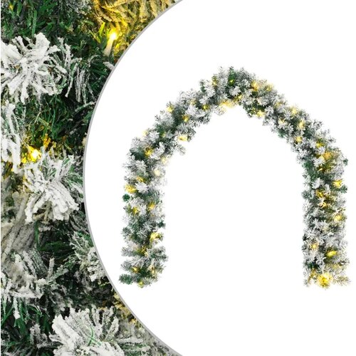  Božićni vijenci Zelena i bijela 270 cm PVC 50 LED lampica - Bijela s LED svjetlima Slike
