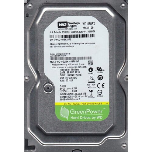 Western Digital 1 TB, WD10EURX-P, WD HDD 1TB SATA3 64MB Pull 1 God Cijene