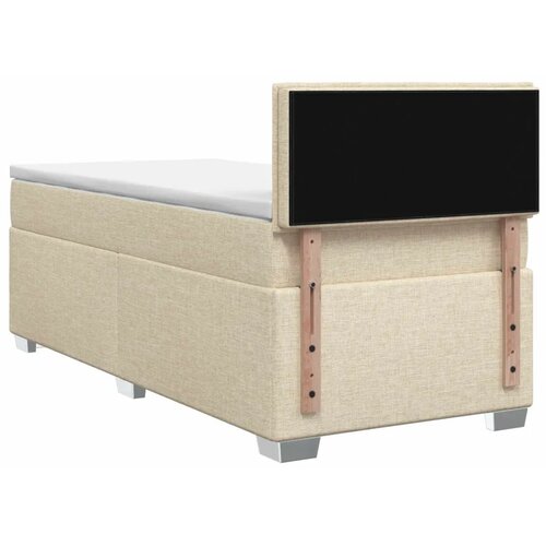  Boxspring krevet s madracem Krem 90 x 200 cm Tkanina - Krem 90 x 200 cm Dizajn linija Slike