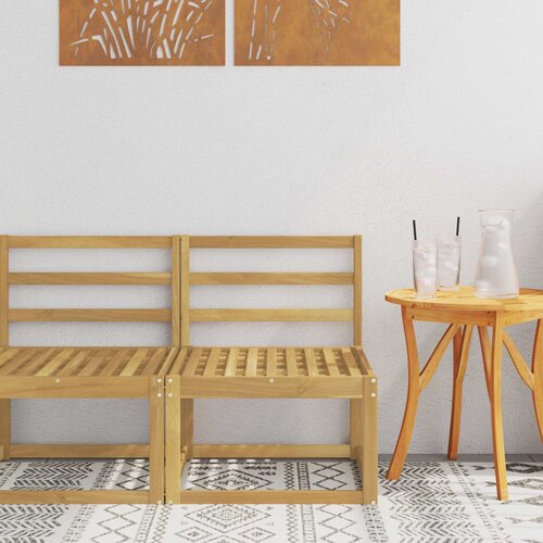 Srednja sofa za van Čvrsto drvo akacije Bijela 59 x 63 x 73 cm Cijene