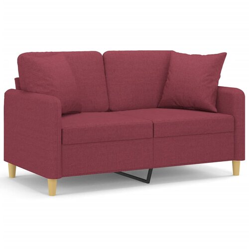 Maison Chic kavč - Sofa - Kanape dvosed z blazinami vinsko rdeč 120 cm blago, (21727689) Cene