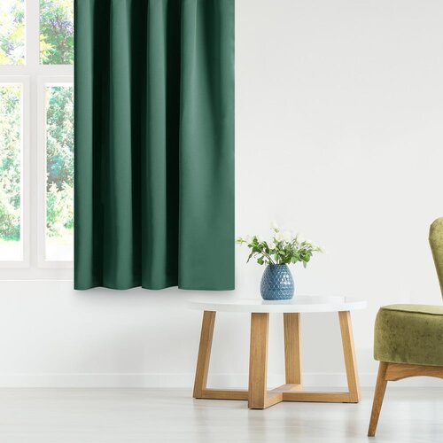 Restilo Temno zelena zatemnitvena zavesa 140x175 cm Eyelets &amp;ndash; Slike