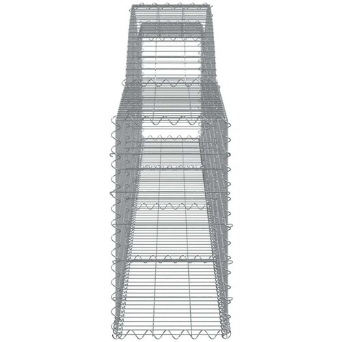  Lučne gabionske ko&amp;scaron;are 9 kom 400x30x60/80 cm pocinčano željezo Slike