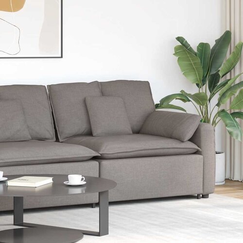  Modularni kauč s naslonom za ruke i jastucima, taupe 100 cm Cijene