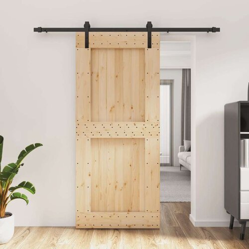  Klizna vrata s priborom za montažu 90 x 210 cm masivna borovina Cijene