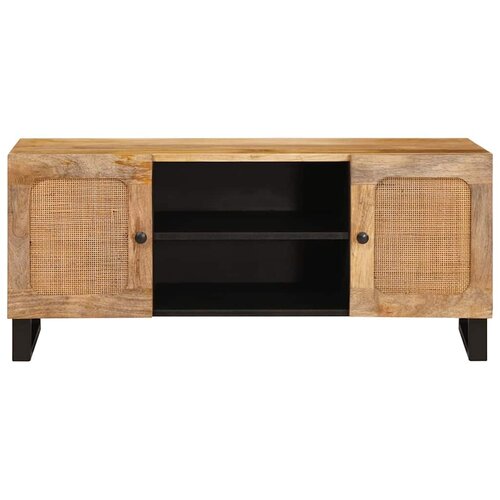  ormar s policom Smeđa 105 x 33 x 46 cm Čvrsto drvo manga Slike