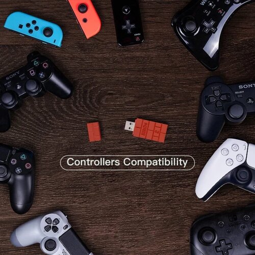 8BitDo Univerzalni gamepad adapter USB Wireless Adapter 2 PC/PS/Mac/Xbox/Switch/Android brick Slike