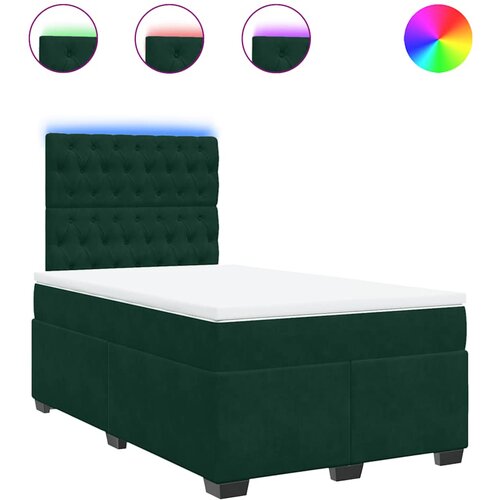 Box spring krevet s madracem tamnozeleni 120x200 cm bar&amp;scaron;unasti Slike