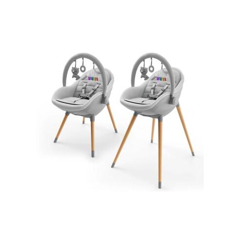 Kinderkraft stolica za hranjenje 2U1 fini up grey KHFINIUPGRY0000 Slike