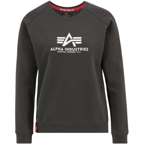 Alpha Industries Sweater majica kaki / crvena / bijela