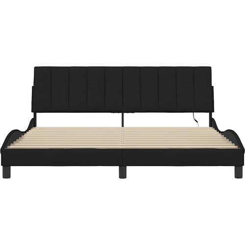 VidaXL okvir kreveta bez madraca crni 180x200 cm od tkanine Slike