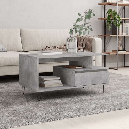  Stolić za kavu boja betona 90x49x45 cm konstruirano drvo Cijene