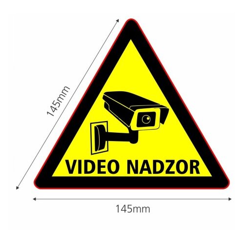TECHTRADE Nalepka trikotna "VIDEONADZOR" A5 (145x145) Cene