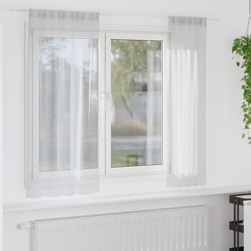 vidaXL Zavjese sa zavjesama 2 pcs Svjetlosiva 140 x 175 cm Poliester Cijene