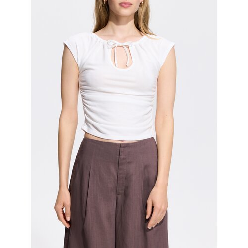 Reserved Bluza s visokim udjelom modalnih vlakana - bijela Cijene