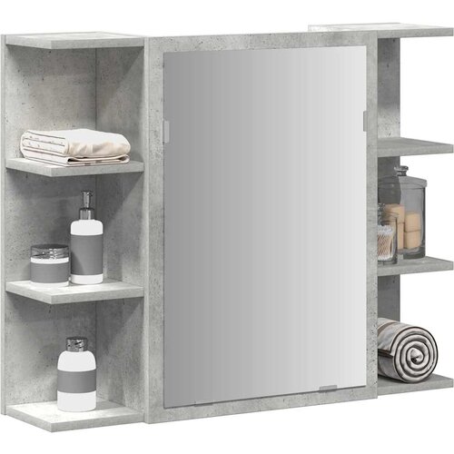 vidaXL Kopalniška omarica z ogledalom betonsko siva 80x20,5x64 cm Cene