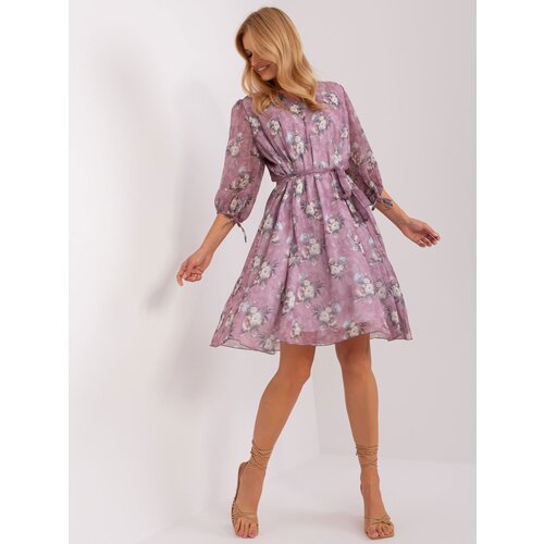 Fashion Hunters Lady's purple floral dress Cene