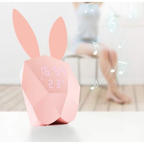 Venisymlis Rabbit Digitalni Zaslon Budilka Led Nočna Lučka Glasovni Nadzor 12 Ur/24 Ur Čas Temperatura/Temperatura, (22060627) Cene