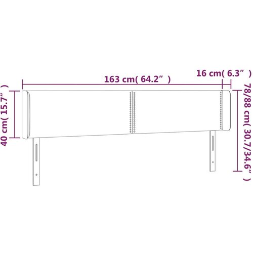 vidaXL led uzglavlje tamnoplavo 163x16x78/88 cm bar&scaron;unasto Cijene