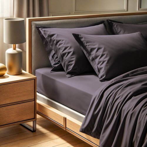  tonne grise - 70 dark grey ranforce single small fitted sheet (fr) Cene