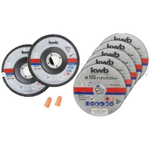 Einhell set reznih i lamelnih brusnih ploča 125 mm, 7 delova, sa čepićima za u&amp;scaron;i Slike