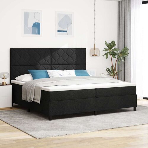  Krevet s box springom i madracem Crni 200x200 cm Tkanina Cene