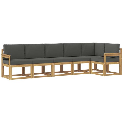 vidaXL Zunanja garnitura za sedenje 6 pcs Bela in antracit Poliester, (5000280775) Cene