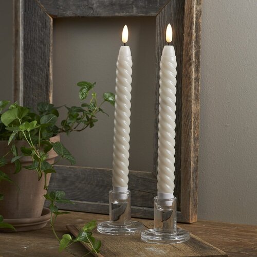 Star Trading Set od 2 bež vo&amp;scaron;tane LED svijeće Flamme Swirl Antique, visina 25 cm Slike