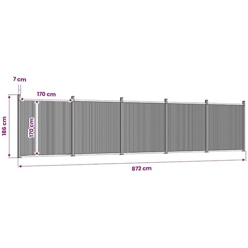  za ogradu sivi 872 x 186 cm WPC Slike