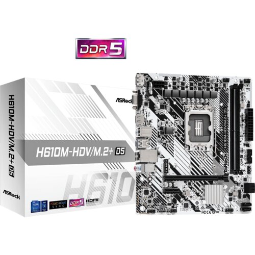 AsRock MB H610M-HDV/M.2+ D5Intel H610;2xDDR5;VGA,HDMI,DPmicro ATX Cijene