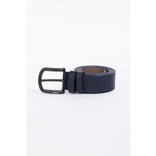 AC&Co / Altınyıldız Classics Men's Navy Blue Casual Faux Leather Belt