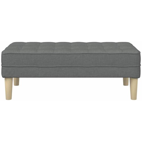  Klupa s jastukom Tamno siva 113 x 57 x 39 cm tkanina Slike