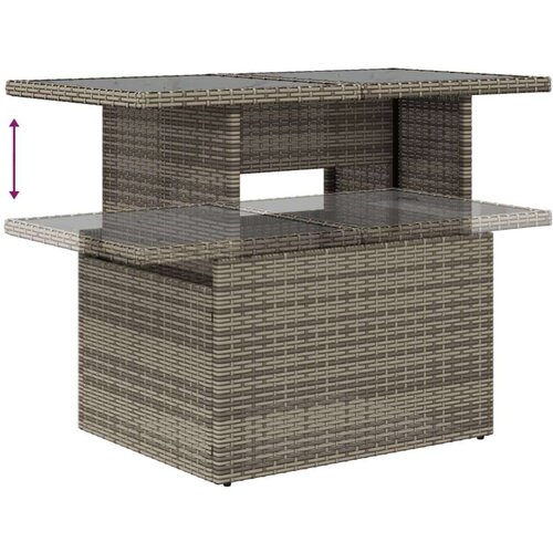  11-dijelni set vrtnih sofa od poliratana s jastucima sivi Slike