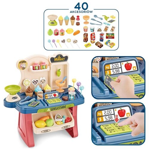 Woopie supermarket i kolica za kupovinu 40 el. Slike
