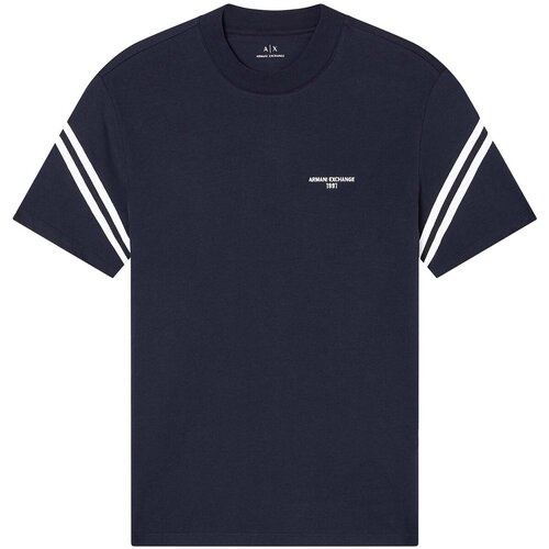 EAX Majice s kratkimi rokavi T-Shirt Modra Slike