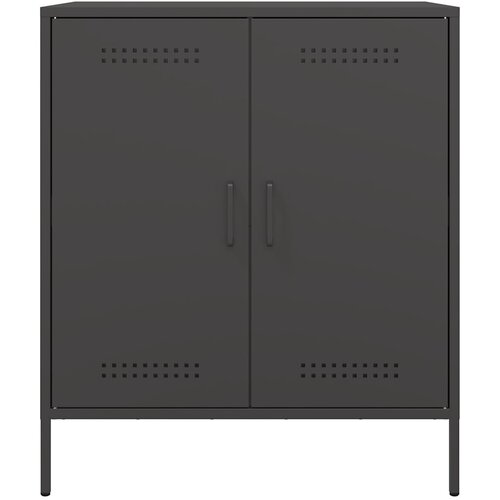  Komoda crna 68 x 39 x 79 cm čelična Slike