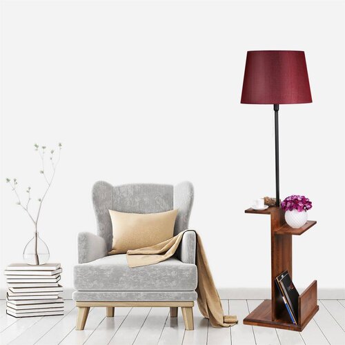 Opviq Vezir Siyah Lambader Pramit Hasır Bordo Abajurlu BlackClaret Red Floor Lamp Slike