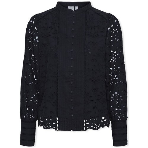 Y.a.s Topi &amp;amp; Bluze YAS Noos Alessia Shirt L/S - Black Črna Slike