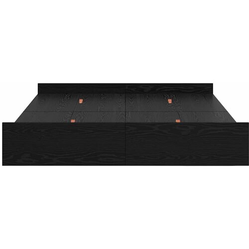  Krevet s ladicama Crni hrast 140 x 200 cm Konstruirano drvo Slike