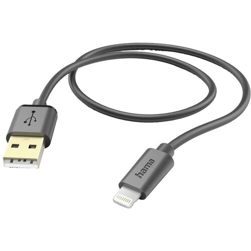 Hama USB polnilni kabel USB 2.0 Apple Lightning vtič \, USB-A vtič 1.50 m črna 00201580, (20614404) Cene
