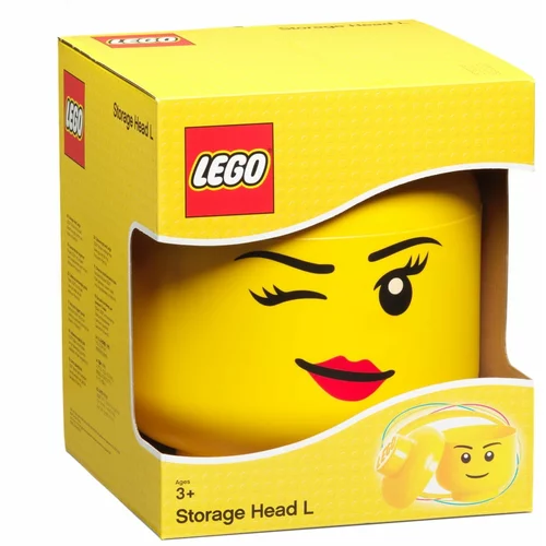 Lego Rumena škatla za shranjevanje v obliki glave Winky, ⌀ 24,2 cm